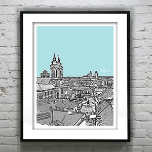 Eger Hungary Poster Art Print City Skyline