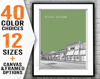 Siloam Springs Arkansas Poster Art Print Skyline AK Item T5144