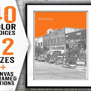 McKinney Skyline Poster Art Print Texas TX Item T4689