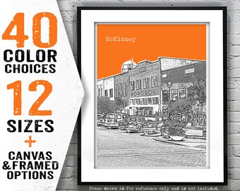 McKinney Skyline Poster Art Print Texas TX Item T4689
