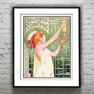 Vintage Absinthe Robette Art Deco Art Print Poster 1920's