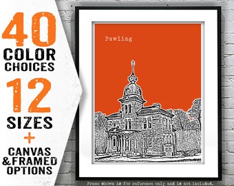 Pawling New York Poster Art Skyline Print NY Item T5262