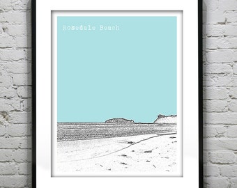 Rosedale Beach New South Wales Australia Poster Art Skyline Print NSW