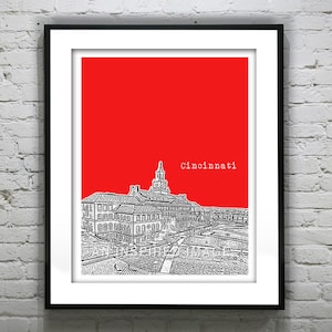 Cincinnati Ohio Poster Art Print Cincinnati OH Item T4895