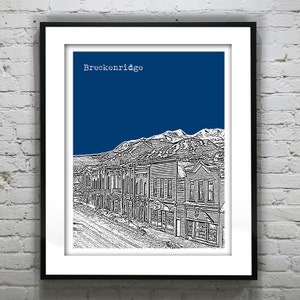 Breckenridge Colorado Skyline Poster Art Print Colorado CO Item T2207