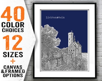 Lichtenstein Skyline Poster Art Print Germany Item T2277