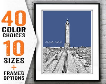 Jones Beach Skyline Poster Art Print NY New York Long Island Item T1301
