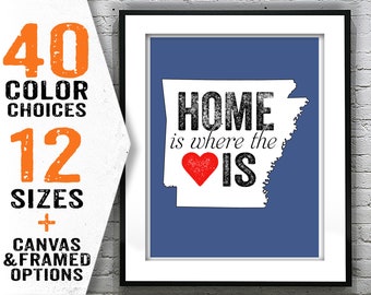 Arkansas State Art Print NY Item T1646