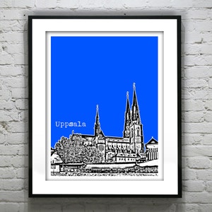 Uppsala Sweden Poster City Skyline Art Print