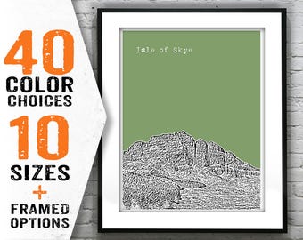 The Storr Isle of Skye Scotland Poster Art Print Skyline Item T1387