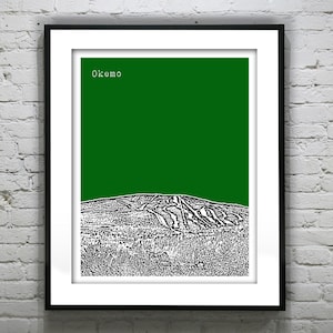 Okemo Vermont VT Ski Skiing Art Print Poster Item T2492