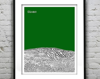 Okemo Vermont VT Ski Skiing Art Print Poster Item T2492