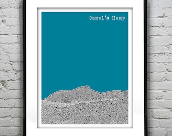 Camel's Hump Huntington Vermont VT City Skyline Poster Print Item T1337