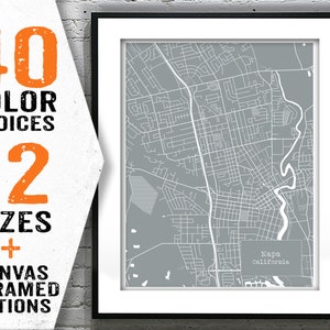 Napa California Blueprint Map Portrait Poster Art Print Item T 2845