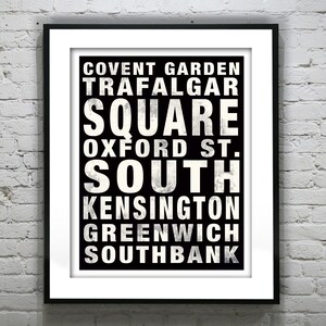 London England Subway Poster Art Print England UK Item T2300