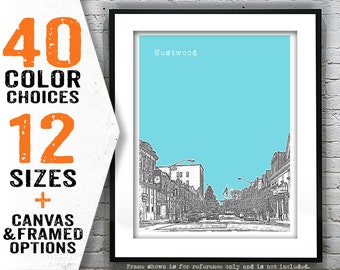 Westwood New Jersey Poster Print Art NJ Skyline Item T4995