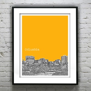 Columbia South Carolina Skyline Poster Art Print  Image