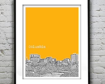 Columbia South Carolina Skyline Poster Art Print  Image