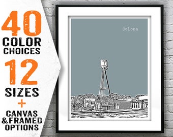 Colona Illinois Poster Print City Skyline Art IL Item T2288