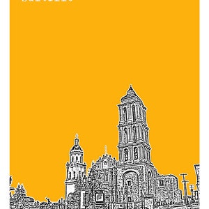 Saltillo Mexico Skyline Poster Art Print - Etsy