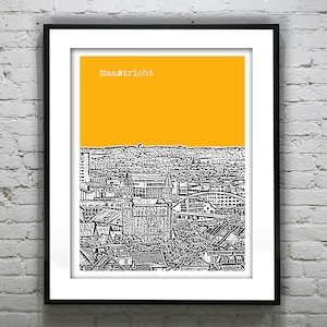 Maastricht Skyline Poster Wall Art Print Item T4451