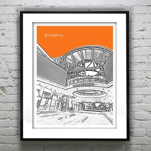 Houston Skyline Poster Art Print Texas TX Version 5