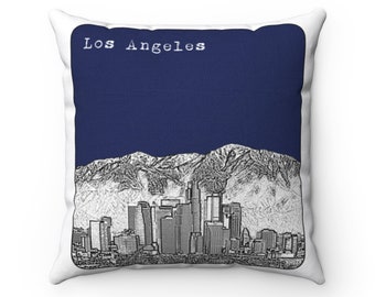 Los Angeles California Pillow Cover CA City Skyline Home Decor Art