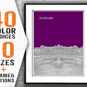Toulouse France Skyline Poster Art Print Item T2057