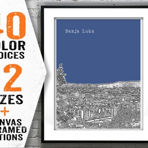 Banja Luka Skyline Poster Art Print Bosnia Herzegovina Yugoslavia Item T2952