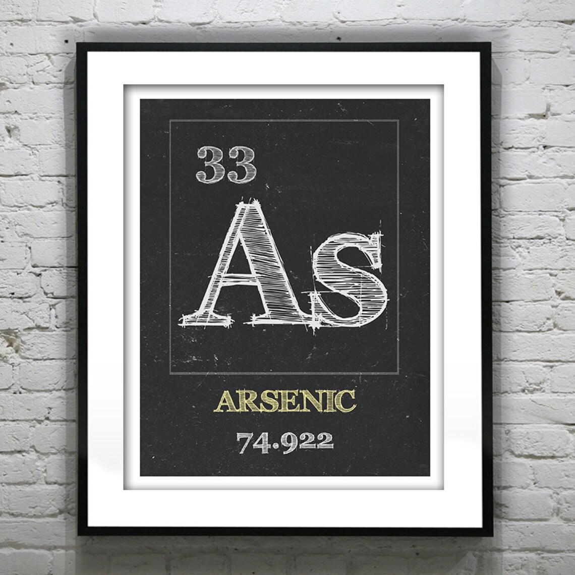 Periodic Table Arsenic Poster Art Print Periodic Table of Elements as ...