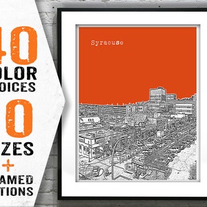 Syracuse Poster New York Art Print Syracuse NY Item T1543