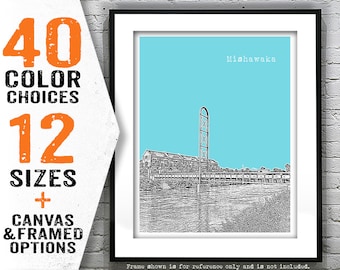 Mishawaka Indiana Poster Art Print IN Item T4099
