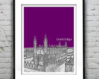 King's College Cambridge England Poster Art Print UK United Kingdom Item T4394