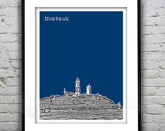 Montauk New York Poster New York Art Print Long Island Lighthouse Item T5111