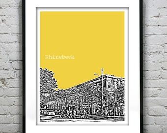 Rhinebeck New York Poster Print Skyline Art NY Item T3045