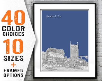 Nashville Tennessee TN Poster Art Print Item T1870