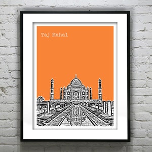 Taj Mahal New Delhi India Poster Art Print Skyline Item T4494