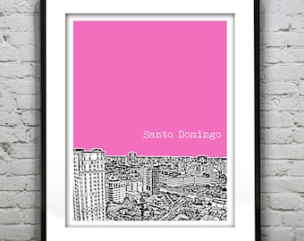 Santo Domingo Skyline Poster Art Print Dominican Republic Item T1105