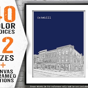 Catskill NY Skyline Poster Print Art New York Item T5035