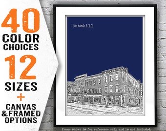 Catskill NY Skyline Poster Print Art New York Item T5035