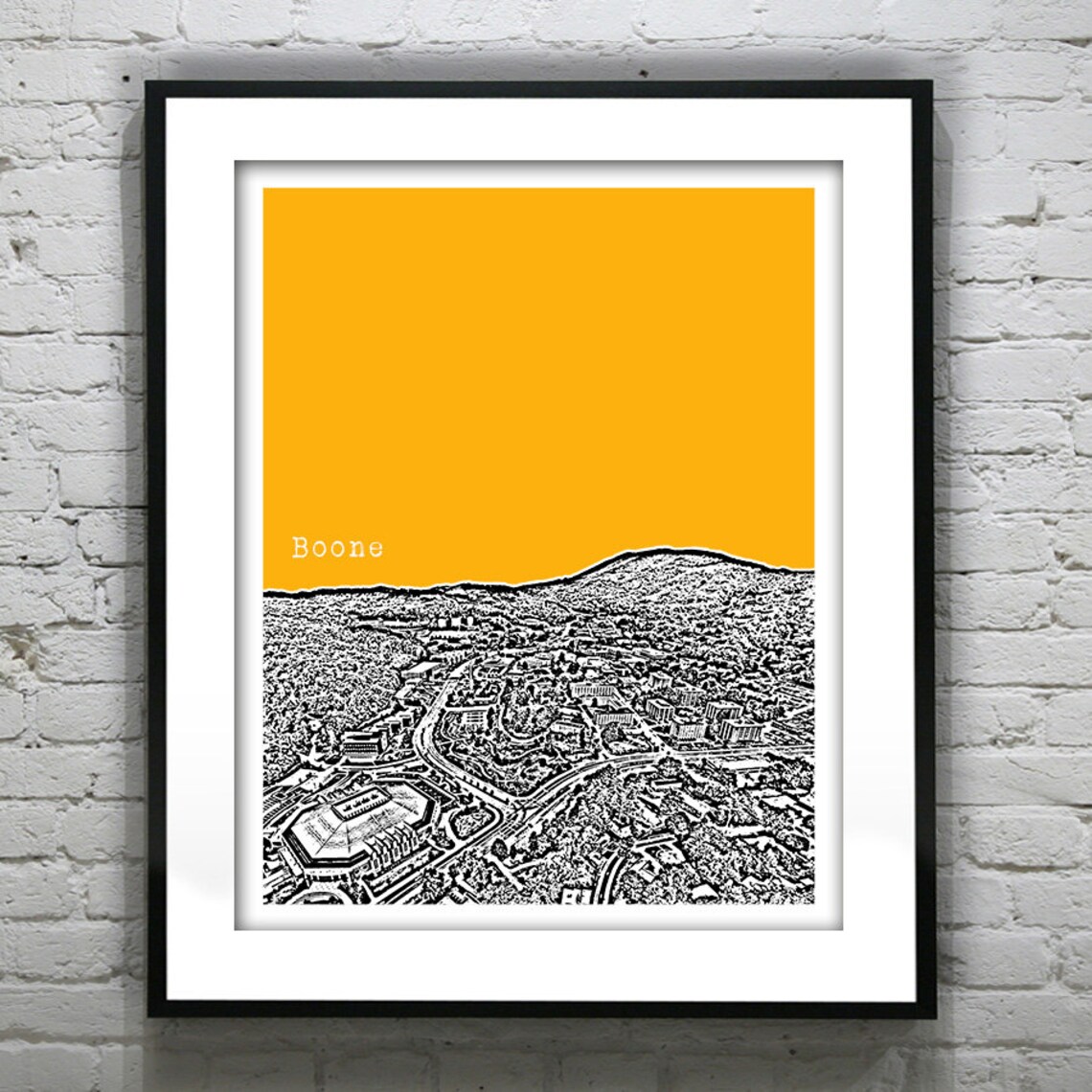Boone North Carolina Poster Art Print Skyline NC Item T2559 - Etsy