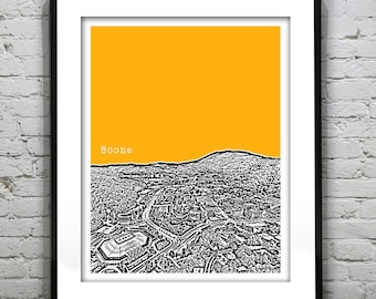 Boone North Carolina Poster Art Print Skyline NC Item T2559