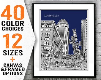 Louisville KY Poster Art Print Kentucky Item T5045