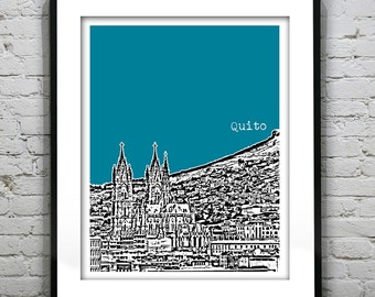 Quito Ecuador Poster Print Skyline South America