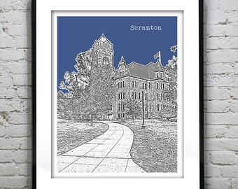 Scranton Skyline Poster Art Print Pennsylvania PA Skyline Item T2872