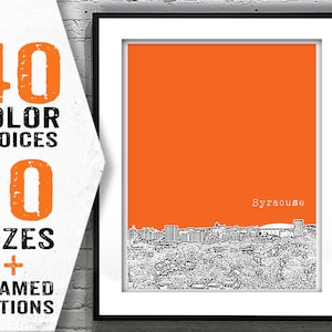 Syracuse Poster New York Art Print Syracuse NY  Item T1140