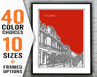 Prijedor Skyline Poster Art Print  Herzegovina Yugoslavia Item T1658
