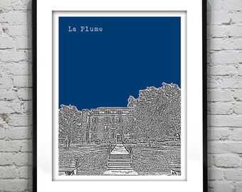La Plume PA Skyline Poster Art Print Pennsylvania  Skyline Version 1