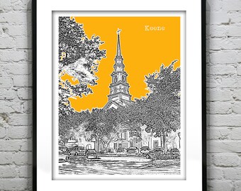 Keene Skyline Poster Art Print New Hampshire Item T2903