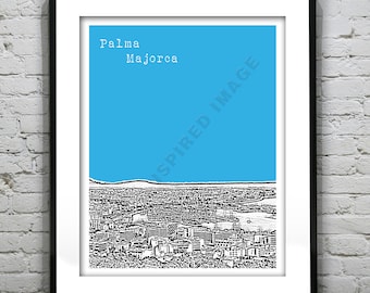 Palma Majorca Poster  Art Print Balearic Islands
